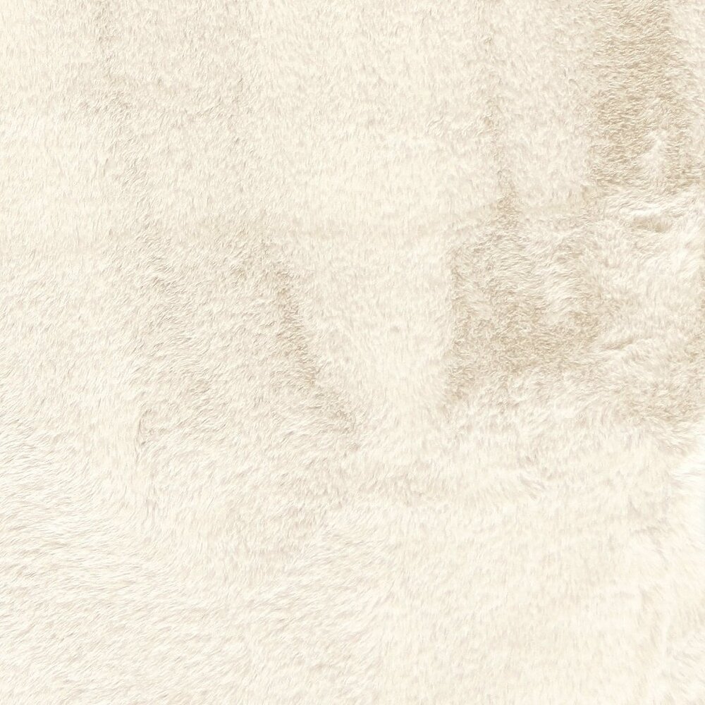 Luxe Home Decor Classic Faux Rabbit Rectangular Rug | 1-Piece | Ivory | 5'x8' - Picture 3 of 4